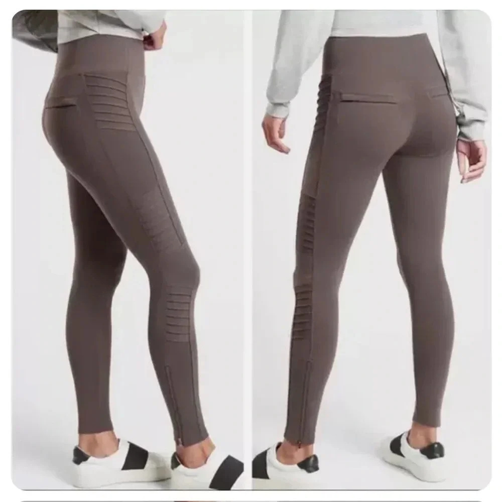 Athleta Delancey Moto Leggings Sz ST